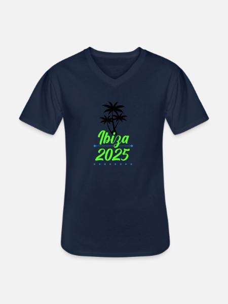 Ibiza 2025 - Men's V-Neck T-Shirt - navy