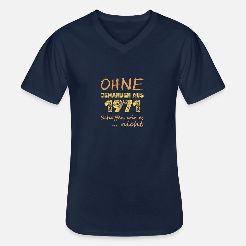 es 1971 - Männer-T-Shirt mit V-Ausschnitt - Navy