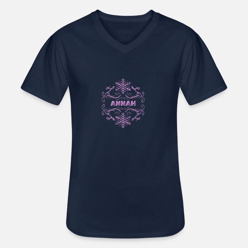 Ehefrau Annah - Männer-T-Shirt mit V-Ausschnitt - Navy