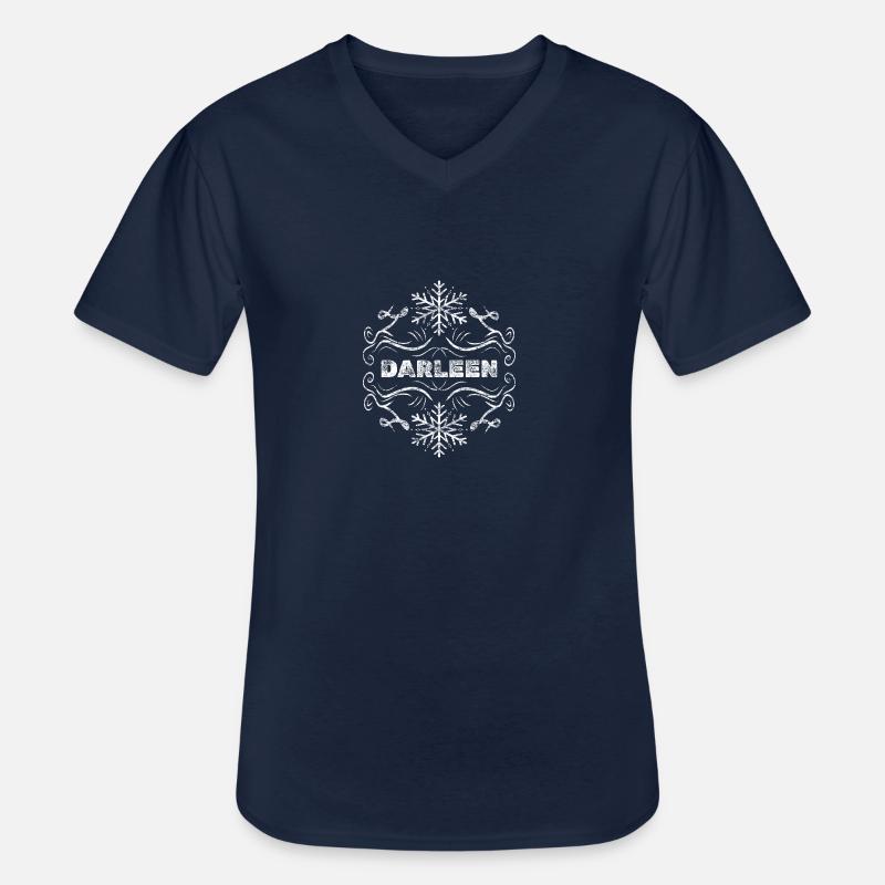 Darleen - Männer-T-Shirt mit V-Ausschnitt - Navy