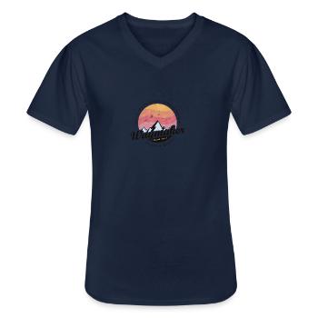 Vintage-Bibelverse - Waymaker Promise Keeper - Männer-T-Shirt mit V-Ausschnitt - Navy - Vorne - AI Model Male 178 dark (178cm)