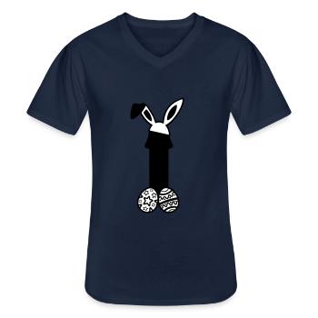 Ostern Penis - Männer-T-Shirt mit V-Ausschnitt - Navy - Vorne - AI Model Male 178 dark (178cm)