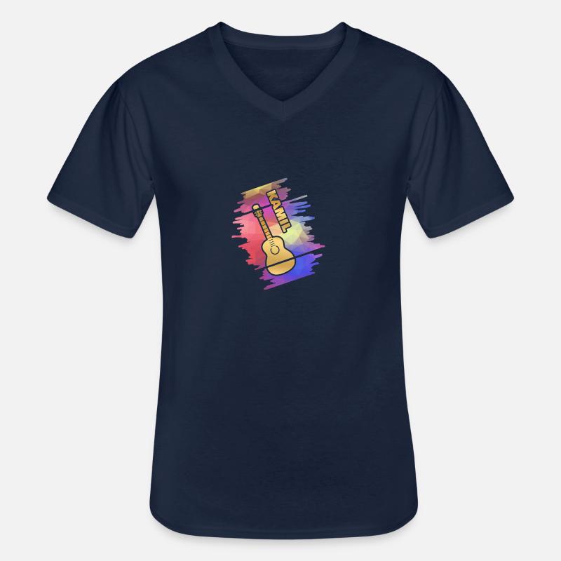 Guitar Kamil - Männer-T-Shirt mit V-Ausschnitt - Navy