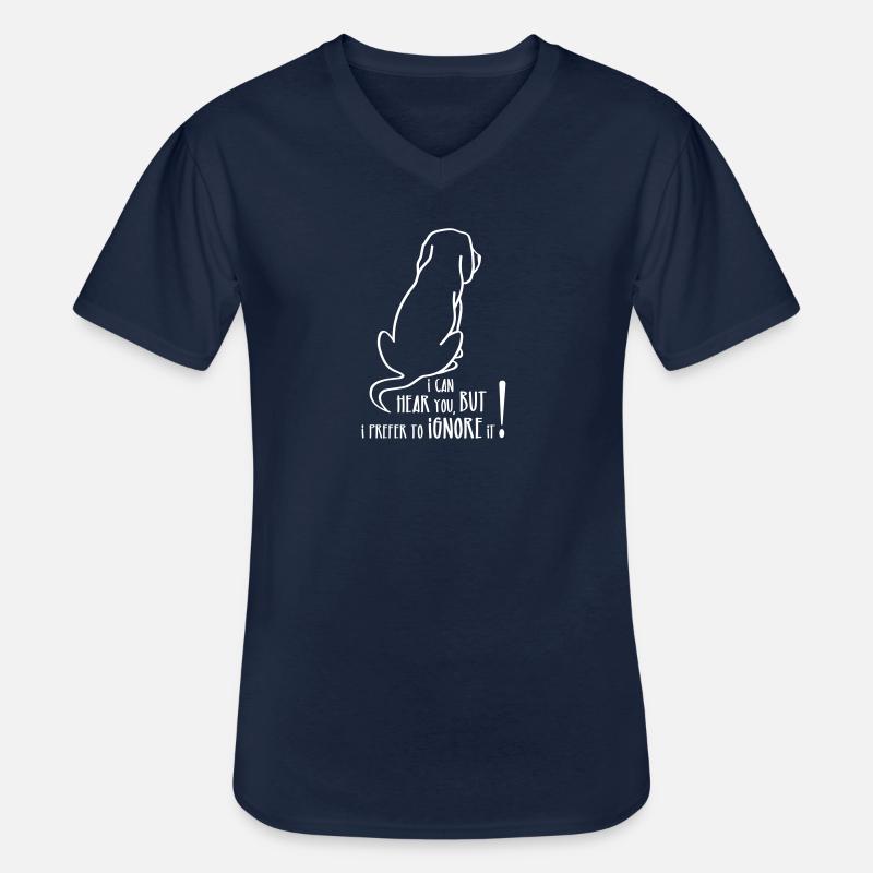 Ein eigenwilliger Hund - Männer-T-Shirt mit V-Ausschnitt - Navy