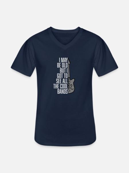 I may be old - Men's V-Neck T-Shirt - navy