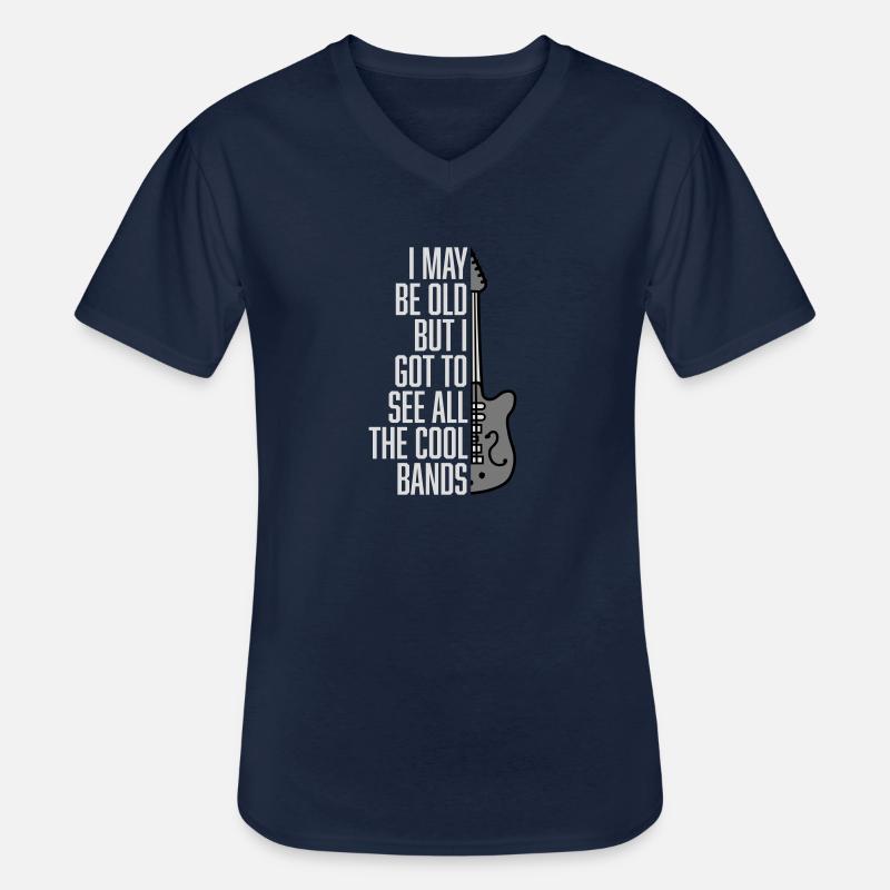 I may be old - Men's V-Neck T-Shirt - navy