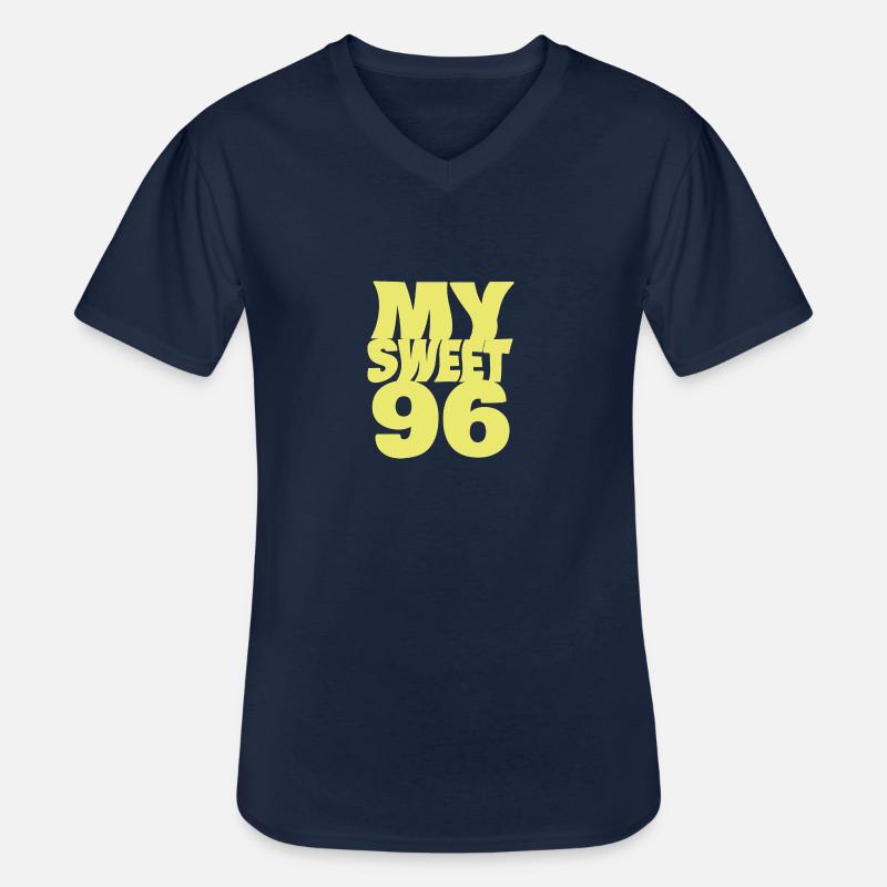 96 - Männer-T-Shirt mit V-Ausschnitt - Navy