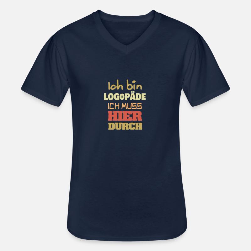 Logopäde - Männer-T-Shirt mit V-Ausschnitt - Navy