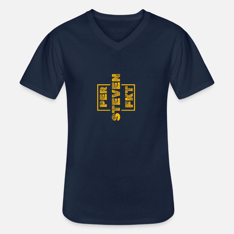 Perfekt Einzigartig Steven - Männer-T-Shirt mit V-Ausschnitt - Navy