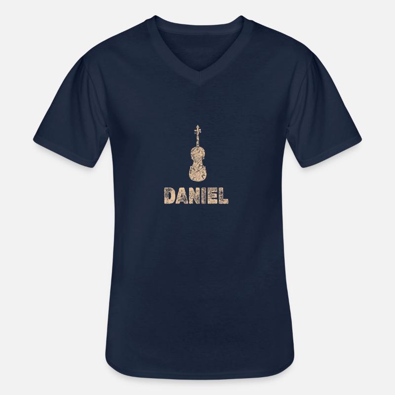 Daniel als Bratsche - Männer-T-Shirt mit V-Ausschnitt - Navy