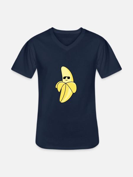 Banane fraîche 01 - T-shirt col V Homme - marine