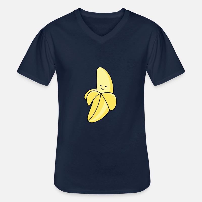 banana comic - Männer-T-Shirt mit V-Ausschnitt - Navy