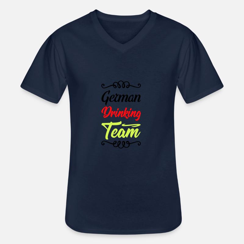 drinking team german - Männer-T-Shirt mit V-Ausschnitt - Navy