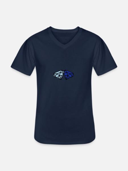 diamonds - Men's V-Neck T-Shirt - navy