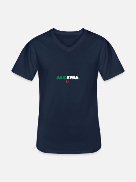 Algeria - Algerian - Algerian - Men's V-Neck T-Shirt - navy