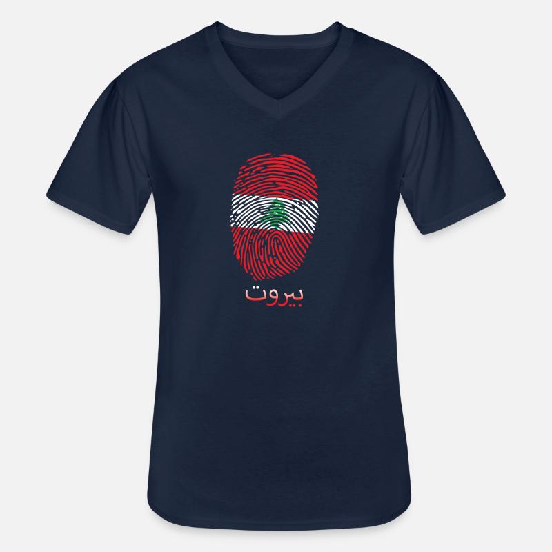 BEIRUT Libanese Libanon Libanesin Libanesisch - Männer-T-Shirt mit V-Ausschnitt - Navy