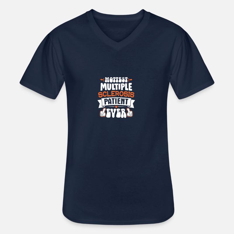 MS Awareness Warrior - Männer-T-Shirt mit V-Ausschnitt - Navy