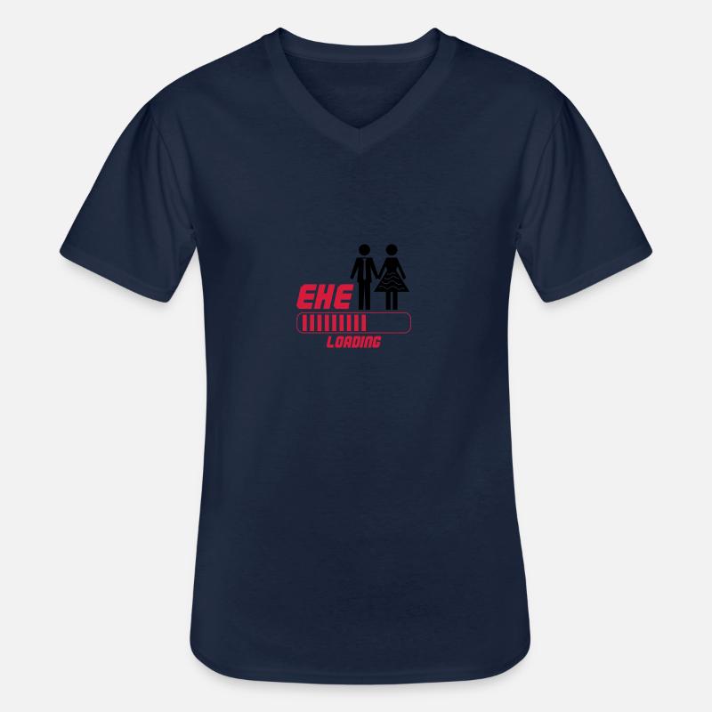 ehe loading - Männer-T-Shirt mit V-Ausschnitt - Navy