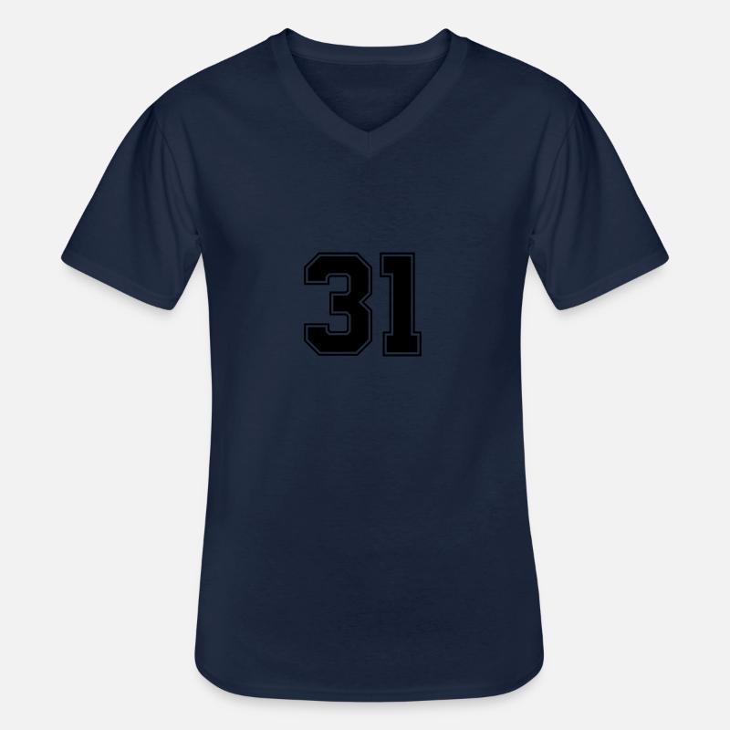 31 - Männer-T-Shirt mit V-Ausschnitt - Navy