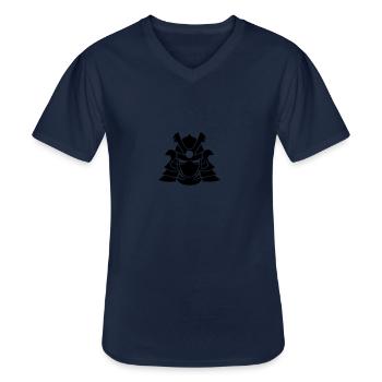 masque de samouraï - T-shirt col V Homme - marine - Devant - AI Model Male 178 dark (178cm)