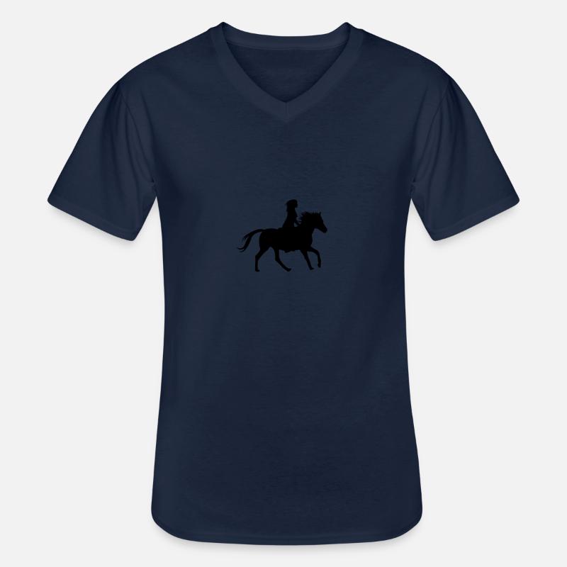 reiterin - Männer-T-Shirt mit V-Ausschnitt - Navy
