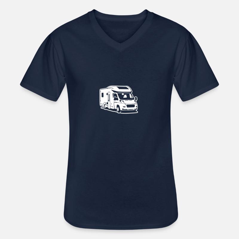 Camper Wohnmobil - Differenzbild - Männer-T-Shirt mit V-Ausschnitt - Navy