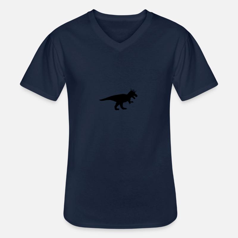 t rex king - Männer-T-Shirt mit V-Ausschnitt - Navy