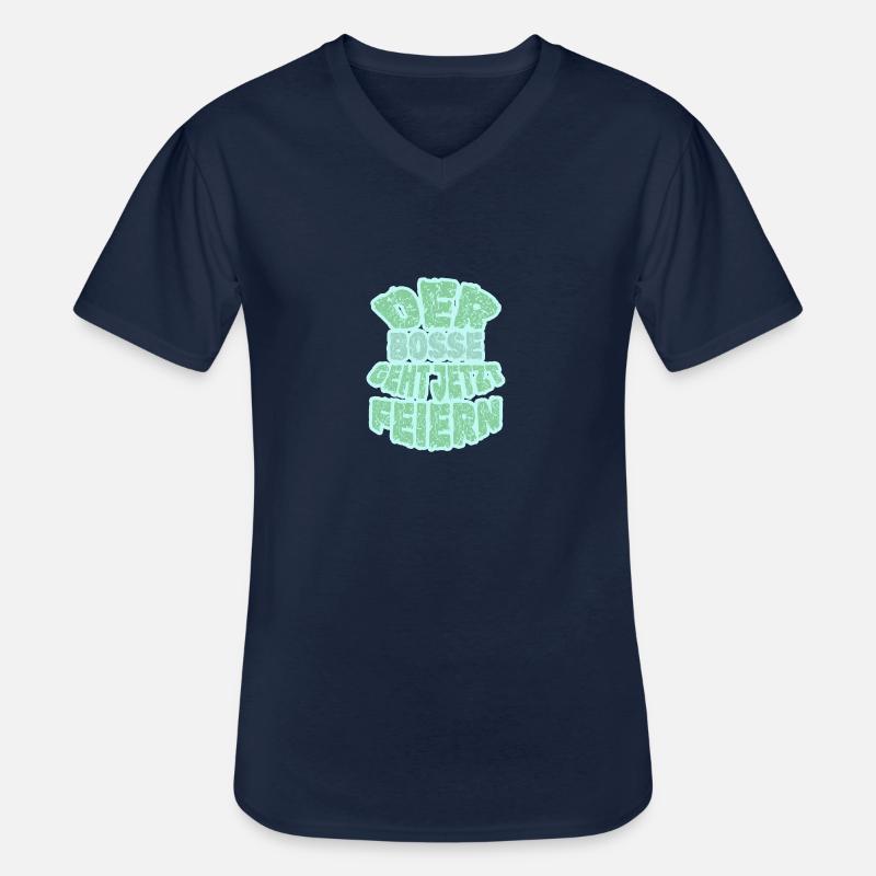 Feiern Party Bosse - Männer-T-Shirt mit V-Ausschnitt - Navy