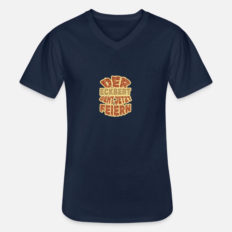 Eckbert Eckbert - Männer-T-Shirt mit V-Ausschnitt - Navy