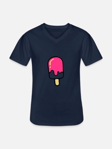 ice - Männer-T-Shirt mit V-Ausschnitt - Navy