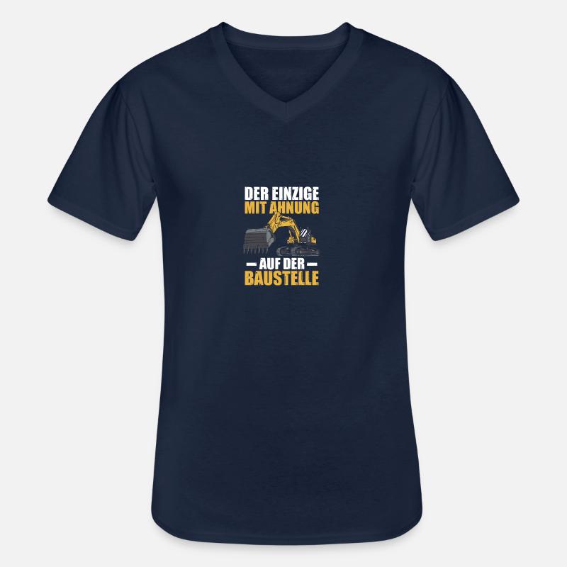 Baustelle Baggerführer Baggerfahrer Bagger - Männer-T-Shirt mit V-Ausschnitt - Navy