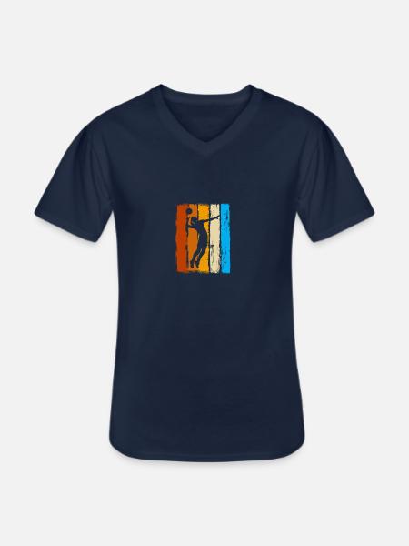 Faustball Faustballerin - Männer-T-Shirt mit V-Ausschnitt - Navy