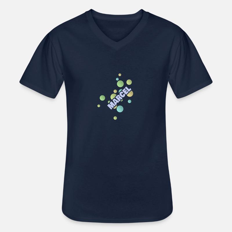 Fachhochschule Marcel - Männer-T-Shirt mit V-Ausschnitt - Navy