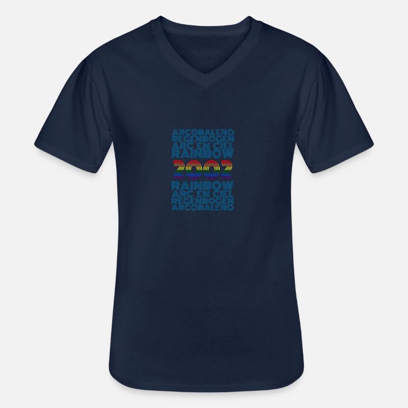 Rainbow 2002 - Männer-T-Shirt mit V-Ausschnitt - Navy