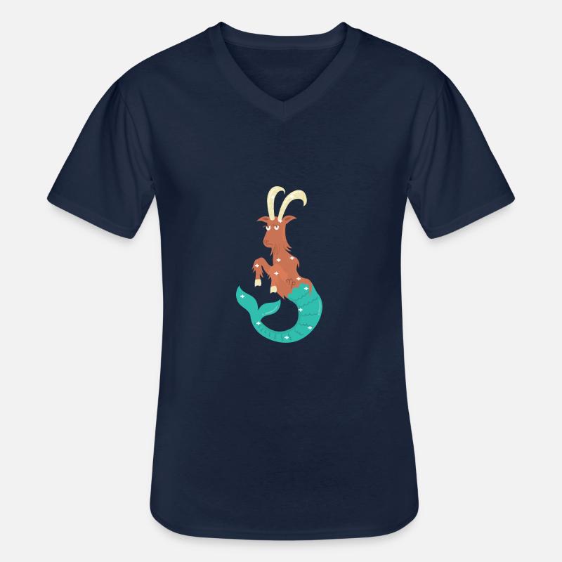 Steinbock Sternzeichen - Männer-T-Shirt mit V-Ausschnitt - Navy