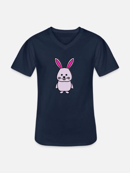 hase comic - Männer-T-Shirt mit V-Ausschnitt - Navy