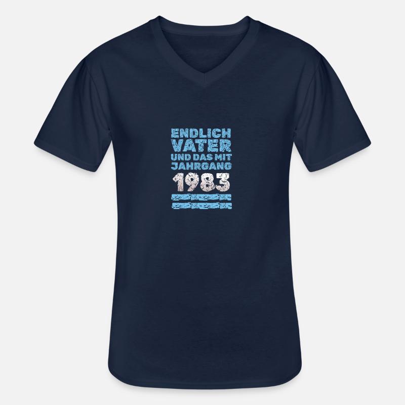 mit 1983 - Männer-T-Shirt mit V-Ausschnitt - Navy