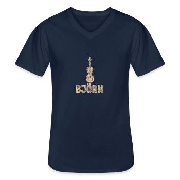 Bratsche Björn - Männer-T-Shirt mit V-Ausschnitt - Navy - Vorne - AI Model Male 178 dark (178cm)