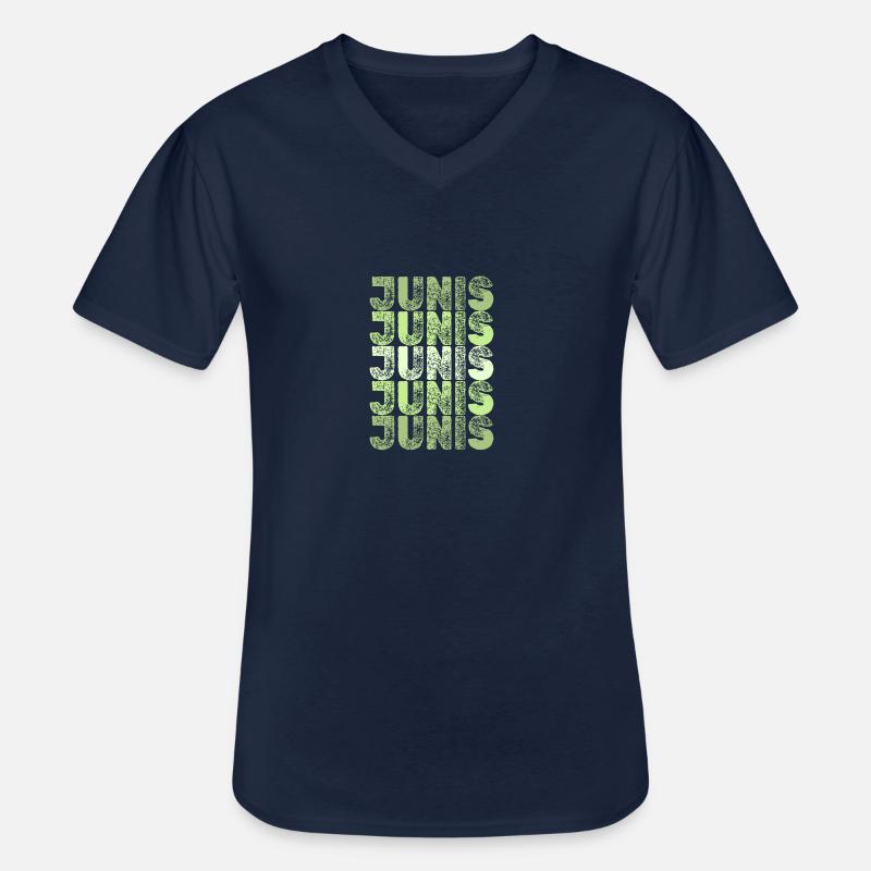 Geburtsname Junis - Männer-T-Shirt mit V-Ausschnitt - Navy