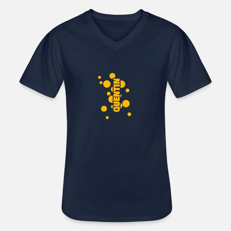 Quentin als Quentin - Männer-T-Shirt mit V-Ausschnitt - Navy