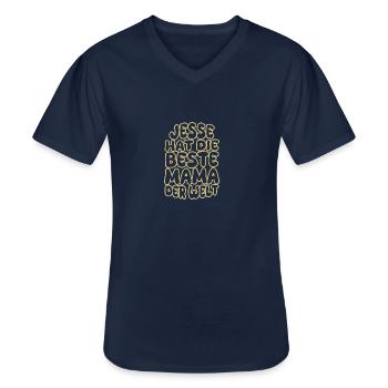 Jesse als Spruch - Männer-T-Shirt mit V-Ausschnitt - Navy - Vorne - AI Model Male 178 dark (178cm)