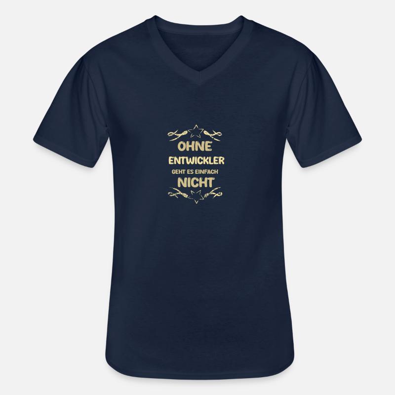 Developer Developer - Men's V-Neck T-Shirt - navy