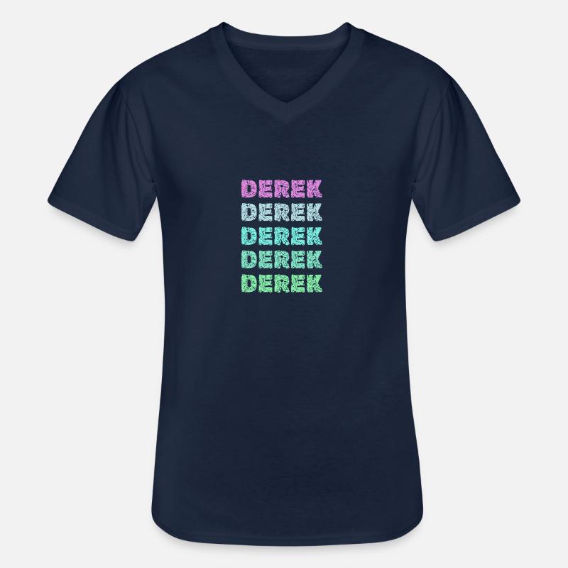Derek Derek - Männer-T-Shirt mit V-Ausschnitt - Navy