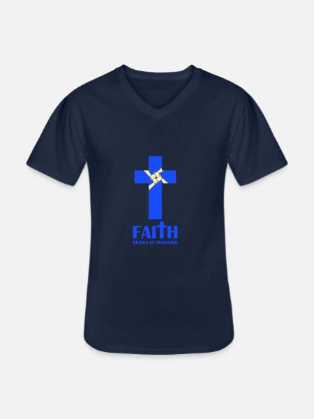 La foi nous rassemble - T-shirt col V Homme - marine