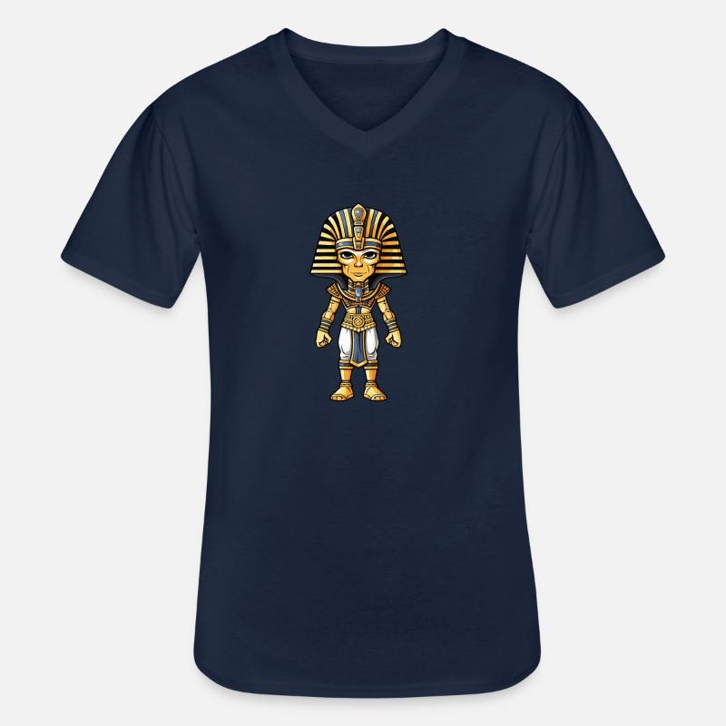 Pharao Comic - Männer-T-Shirt mit V-Ausschnitt - Navy