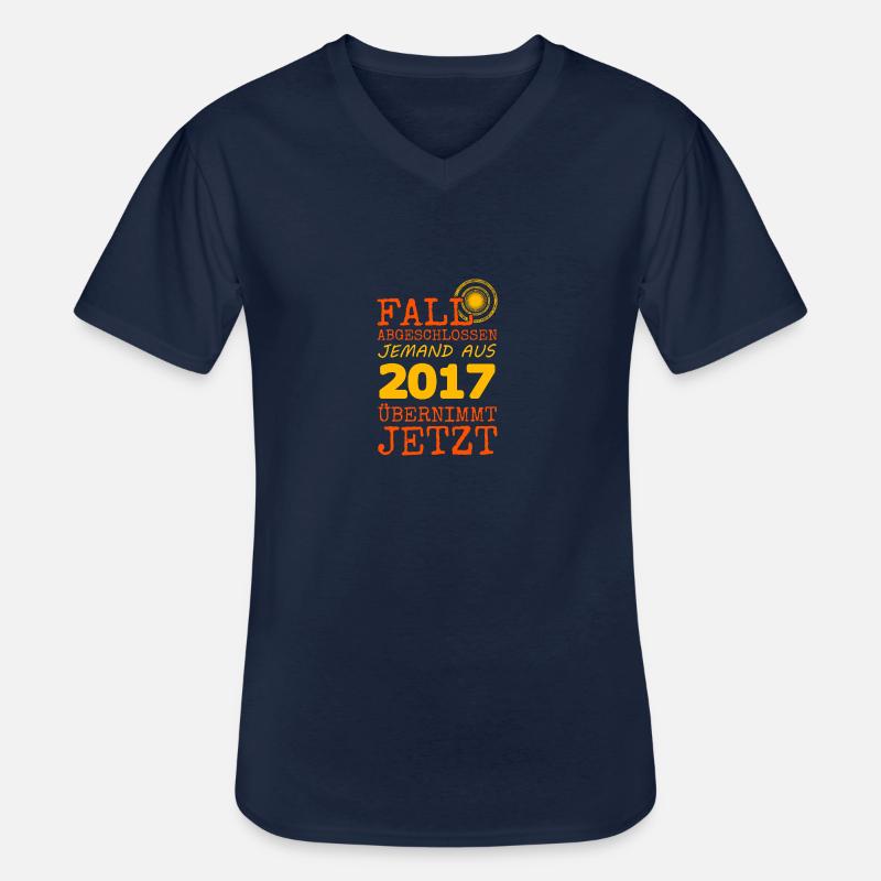 Witzig 2017 - Männer-T-Shirt mit V-Ausschnitt - Navy