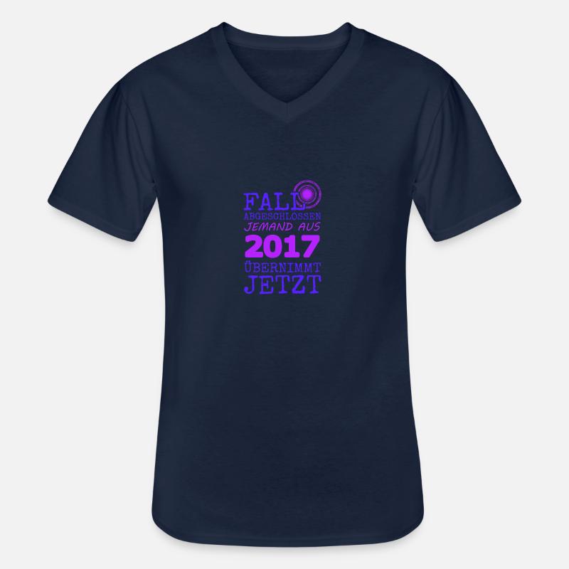 Fall 2017 - Männer-T-Shirt mit V-Ausschnitt - Navy