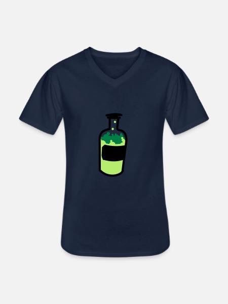 alkohol - Männer-T-Shirt mit V-Ausschnitt - Navy