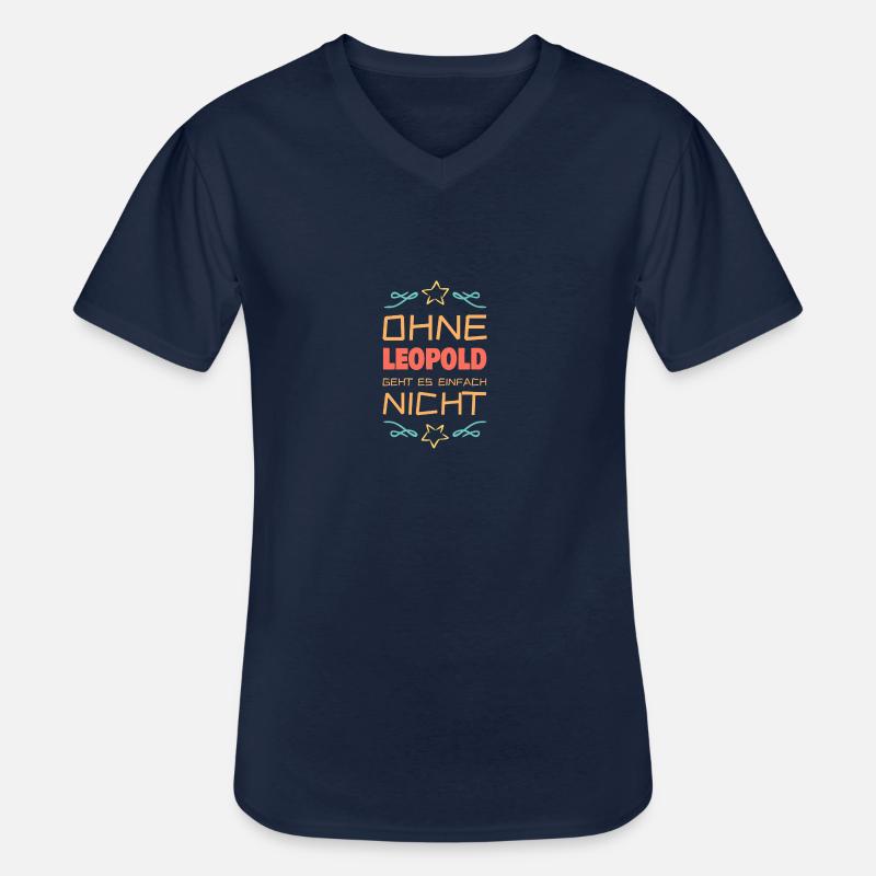 Geschenkidee Leopold - Männer-T-Shirt mit V-Ausschnitt - Navy