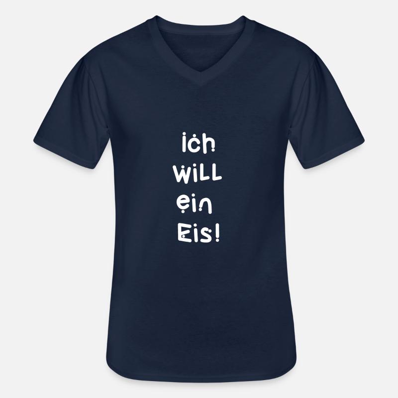 Ich will ein Eis! - Männer-T-Shirt mit V-Ausschnitt - Navy